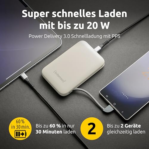 Intenso S10000 Powerbank 10.000 mAh - USB-C Kabel integriert - 20W PD – Ansicht 3
