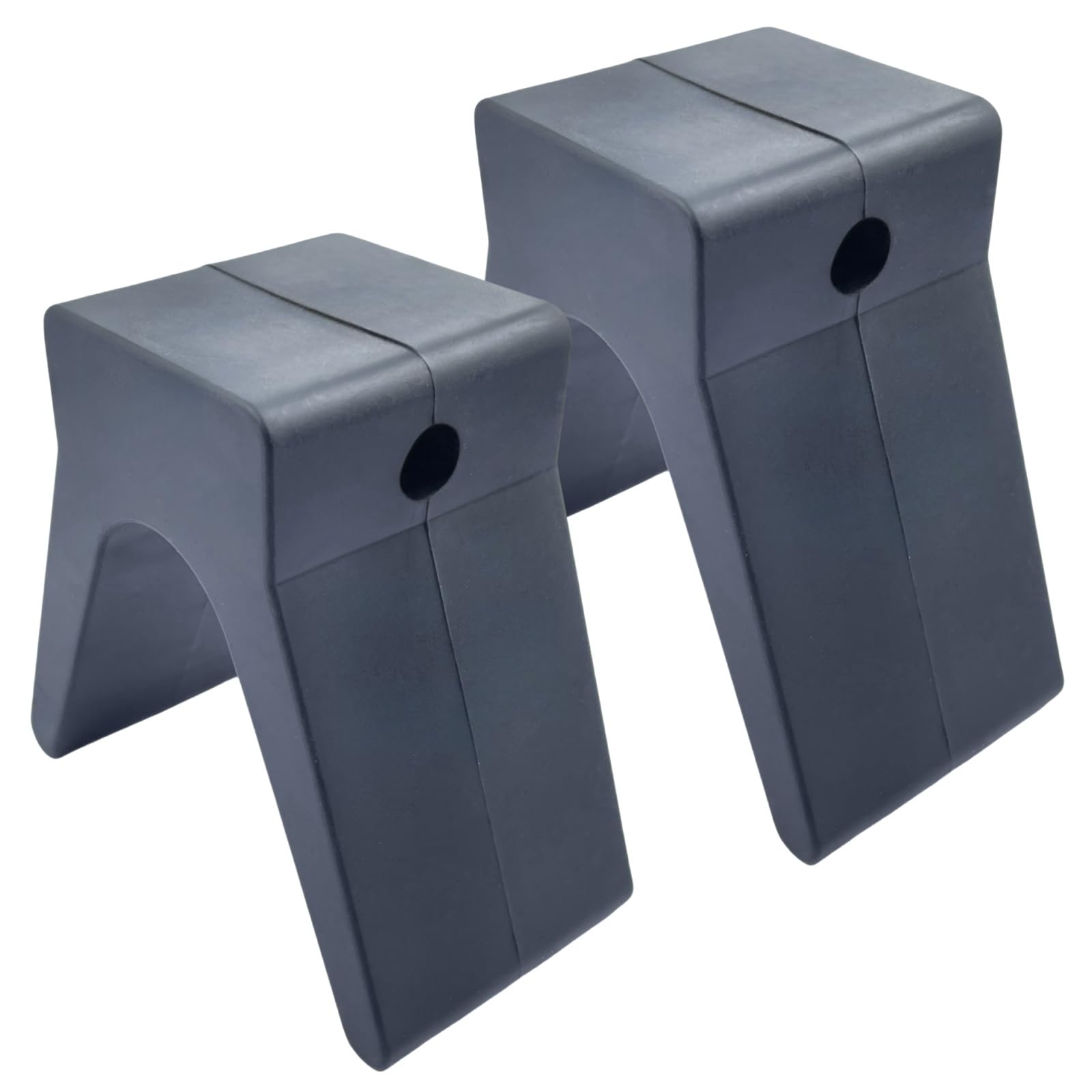 SGTBQLL 2" Width X 4" V-Span Boat Trailer Rubber Bow Stop Non Marking Polyurethane Mounting Hole 3/8 in (2 pcs)