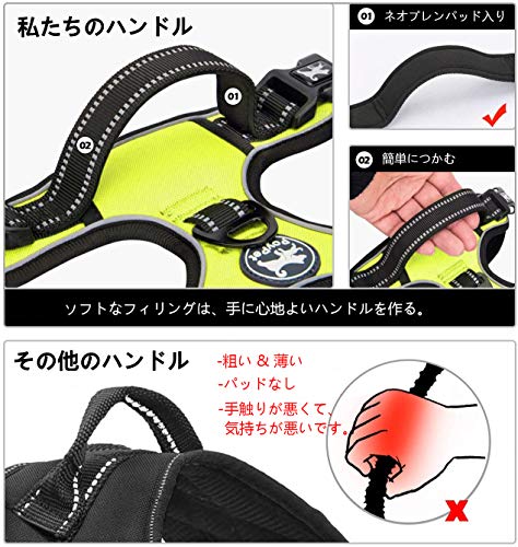 最安値 Poypet 犬ハーネス 首輪 胴輪 小型犬 ソフト 安全 簡単着脱 咳き込み軽減 調節可能 反射材 引っ張り防止 車載功能 耐久性 老犬 歩行補助 しつけ用 散歩用 軽量 通気 ハンドル付き Xs グリーン の価格比較