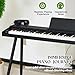 KUMENG digital Piano 88 Key Semi Weighted Keyboard,Full-size Electric Piano for Beginners,with Sheet Music Stand,Pedal,Power Adapter,Headphone Mode,USB-MIDI (Matte Black)