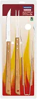 Kit De Utensílios Para Churrasco 3 Peças Tramontina Natural