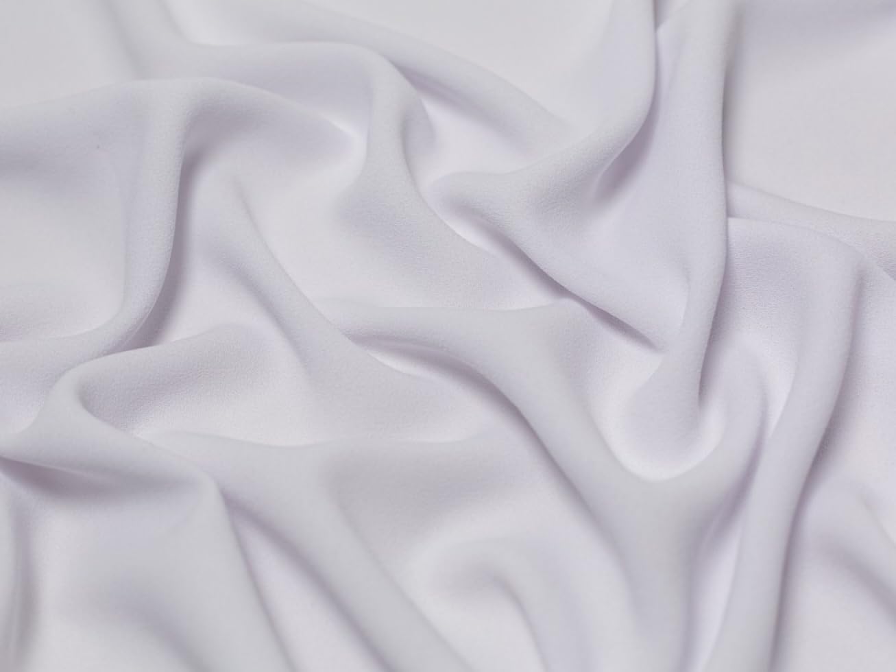Minerva White Heavy Triple Crepe Dress Fabric - Per Metre