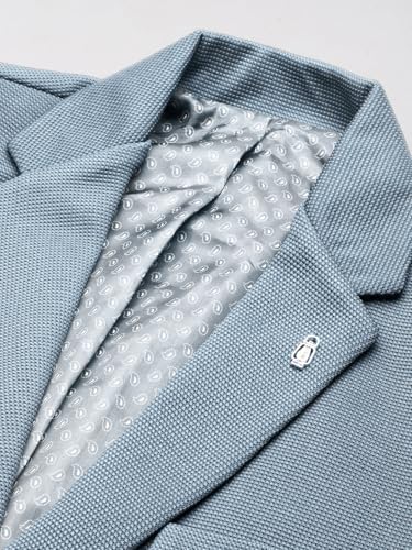 Image of SHOWOFFFF Men Solid Single Breasted Casual Blazer | Notched Lapel Full Sleeves Cotton Blazer for Mens | Slim Fit Regular Length Blazer for Men's