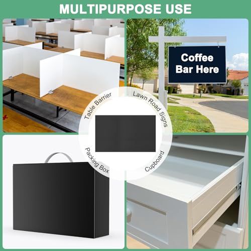 Image of M METERXITY 10-Pack Corrugated Plastic Sheets, 18 Inch x 24 Inch Waterproof Blank Corrugated Poster Board Yard Signs for Garage Sale /Office /Classroom /Party /Lawn Sign Road [3mm Thick, Black]