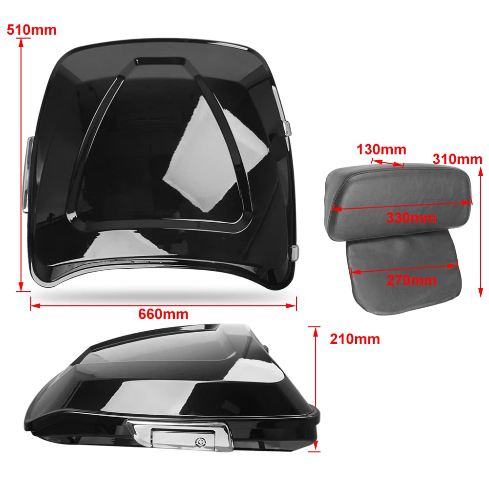 Amazon | TooHR ハーレー用 リア ツアーパック トランク バックレスト