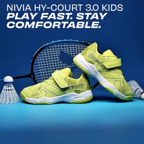 Image of Nivia Hy-Court 3.0 Kids Indoor Court Shoes, Lightweight Non-Marking Badminton Shoes with Cushioned Comfort & Durable Grip for Juniors