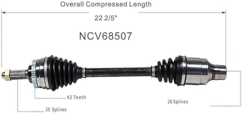 Miniatura 6 de GSP NCV68507 CV Conjunto de eje de eje - derecha delante (lado del pasajero)
