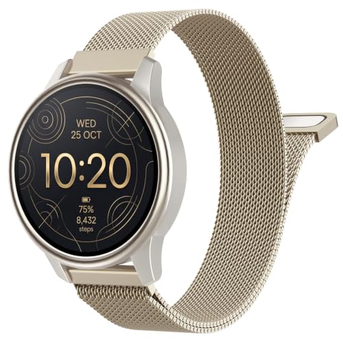 Image of 18mm 20mm 22mm Metal Watch Band Compatible with Venu 3S /2S /4 /3 /Vivoactive 4S /Vivomove 3S /Forerunner 255S /265S /Vivoactive 6 /5 /3, Quick Release Stainless Steel Mesh Strap for Men Women