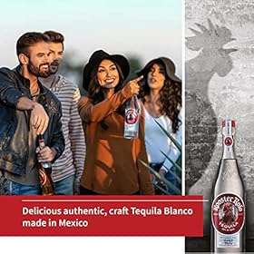 Rooster Rojo Tequila Blanco 100% Blue Agave – 38% Vol 70cl (0.7 Litre) Glass Bottle & Rojo Tequila Reposado 100% Blue Agave – 38% Vol 70cl (0.7 Litre) Glass Bottle