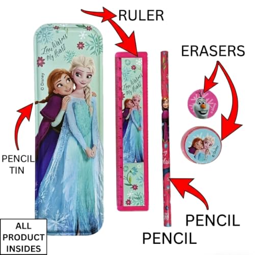 Image of Frozen 5 pcs Stationery SetSchool Supplies Kit Multicolor Return Gift for Kids Age 3 Years +