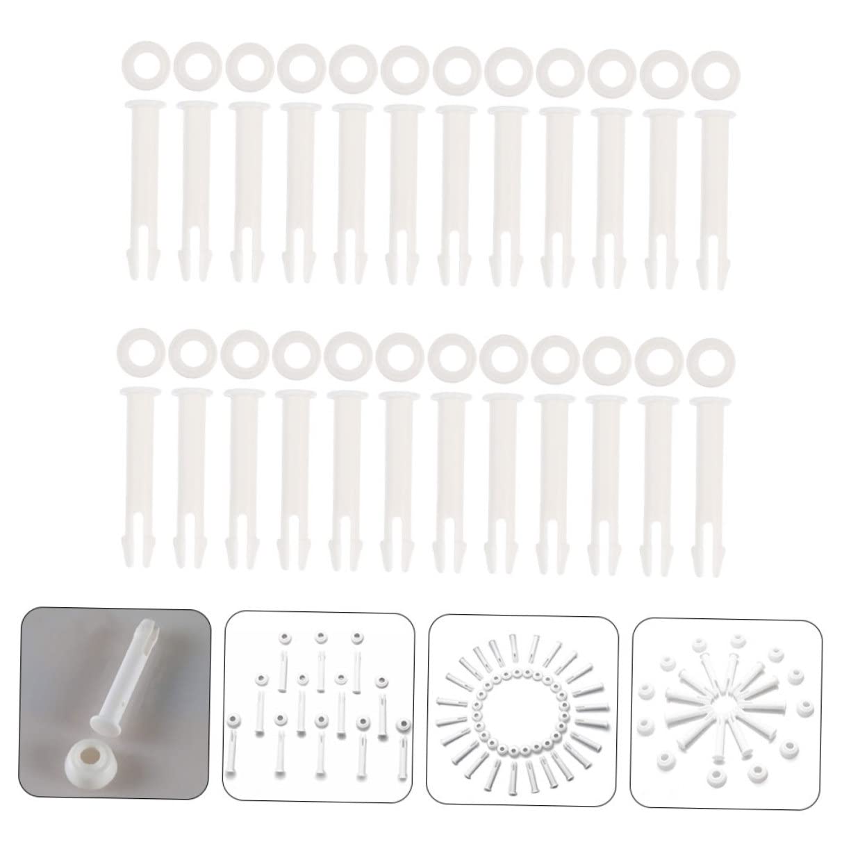 Sosoport 48piezas Conector para Piscina Pasadores De Plástico para Adaptadores De Piscina Accesorios para Desmontables y Hinchables
