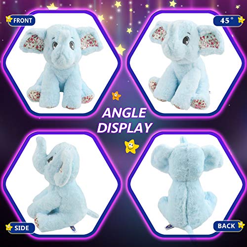 Bstaofy Light Up Elephant Soft Plush Toy Cozy Floppy Led Stuffed Animals Lullabies Nightlight Bedtime For Kids Birthday For Toddlers 12‘’ #TOP5