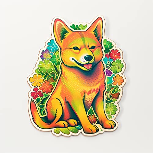 Image of Yoonek Graphics Shiba Inu Dog Vinyl Decal Sticker for Car, Laptop, Tumbler, More. #001601