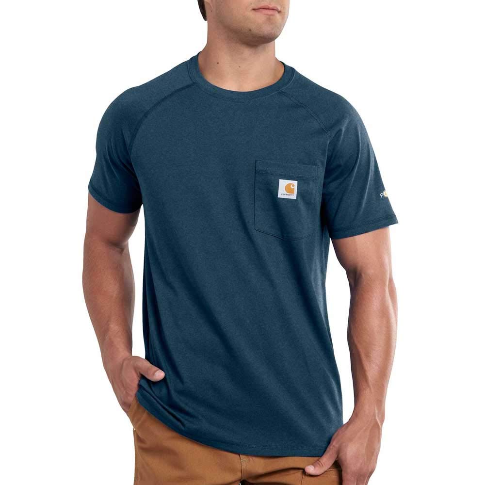Carhartt Men's Force Relaxed Fit Midweight Short-Sleeve Pocket T-Shirt Tee, Light Huron Heather, M