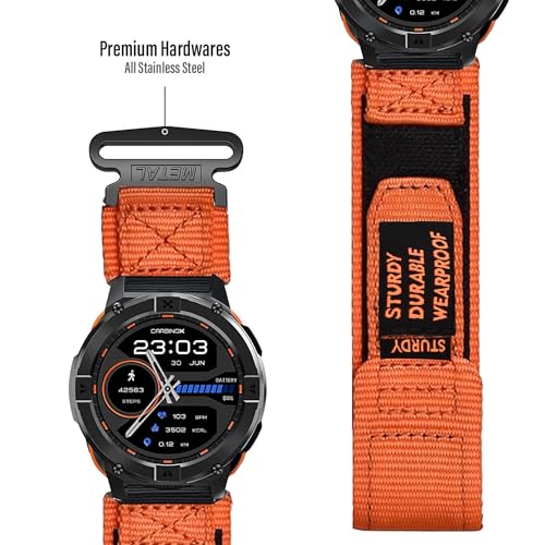 Compatível com pulseiras SUUNTO OCEAN, pulseira esportiva de nylon resistente de 20 mm e 22 mm com d