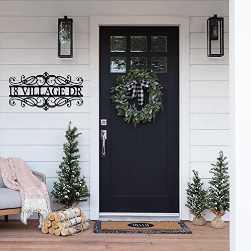 Personalized Steel House Number Plaque Custom Metal Address Sign by ENFODREAM