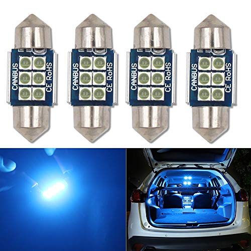 HSUN Foco LED Festoon 31MM Canbus 4 Unidades Azul Hielo miniatura 1