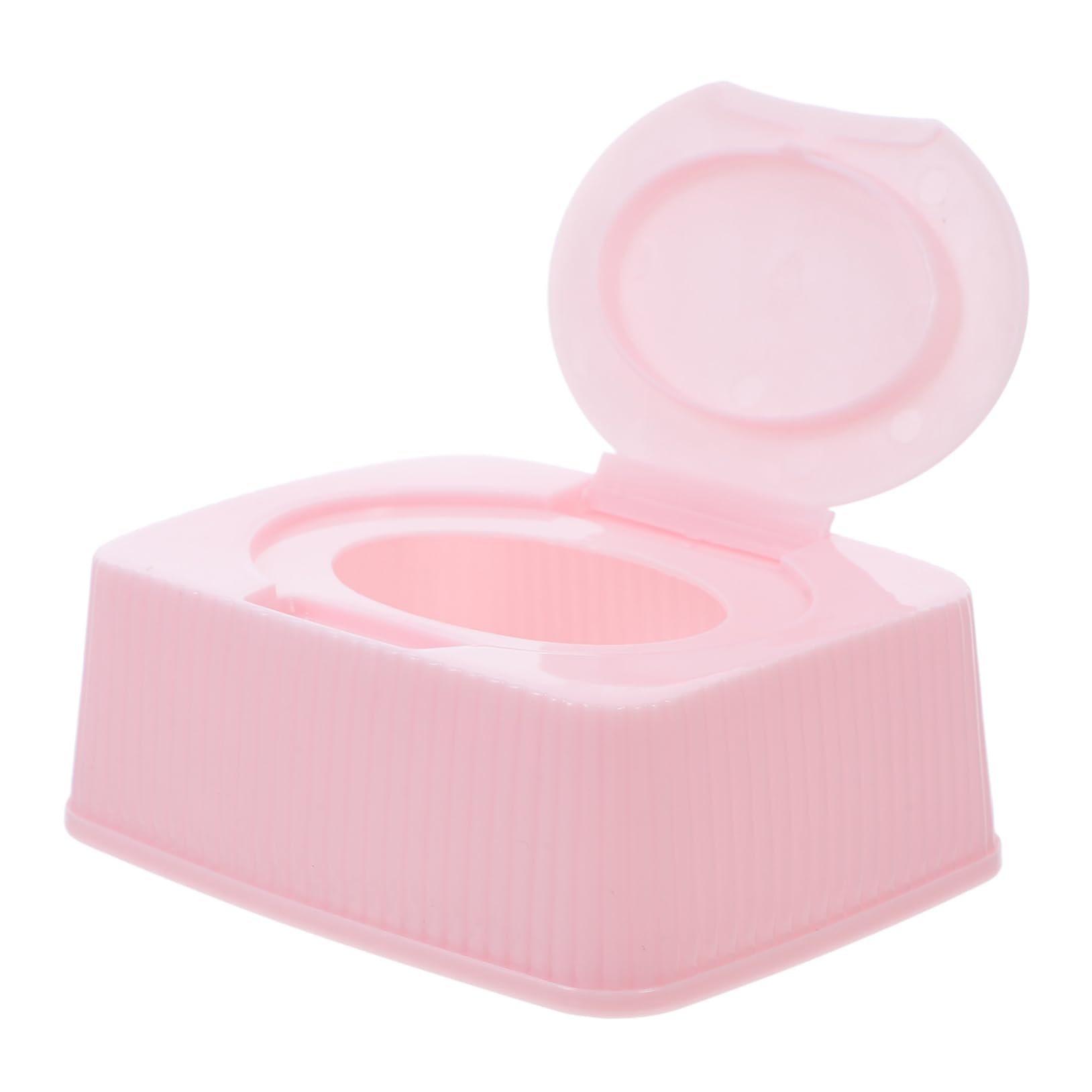 SOLUSTRE Wipes Storage Box with Dustproof Flip Lid Portable Wipe Holder for Nursery Travel Bathroom Cute Design for Effortless Access to Wipes and Cotton Pads