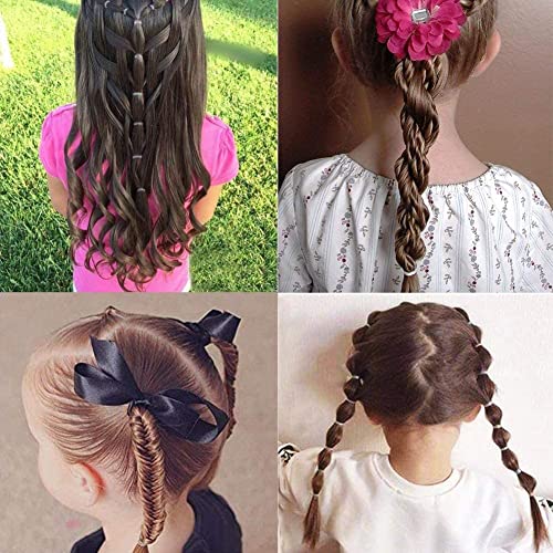 Durchsichtige Haargummis Mini Kleine Haargummis Elastische Haargummi ×300pcs für Kinderhaar, Hochzeitsfrisur und mehr. (Transparent)