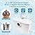 750Watt Upflush Macerating Toilet with Macerator Pump For Basement, Two Piece Toilet for Bathroom/Toilet/Sink/Kitchen, Powerful & Quiet Chair Height Elongated Toilet Bowl, Nano-Glazed Finish