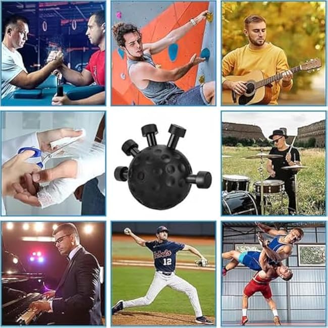 Seloniax Strength Ball, Forearm Wrist Strengthener, Grip Strength Trainer, Hand Exerciser Tester, Guitar Finger Strengthening Exercisers Arm Handgrip Trainer Extender Workout Power Ball