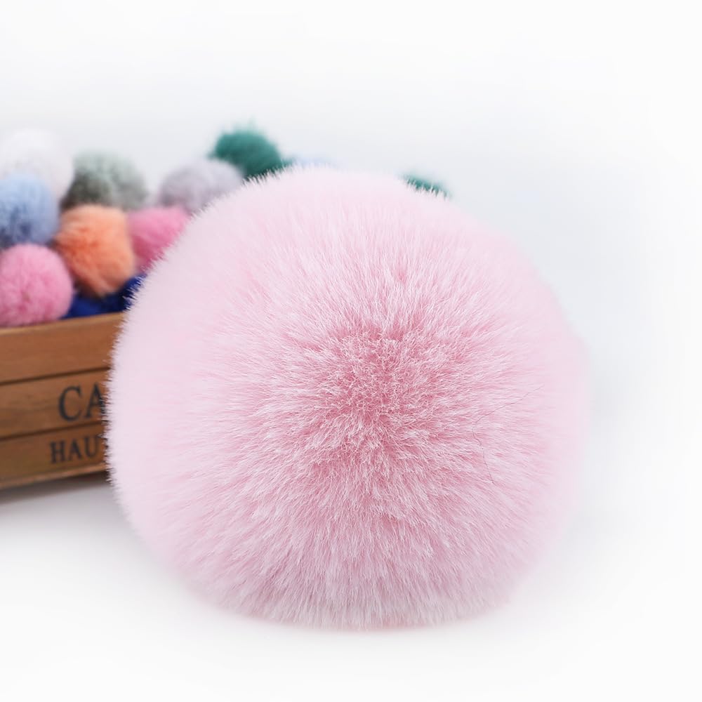 5 Stuks 12cm Pompons - Kunstbont Pluche Ballen Voor Knutselen