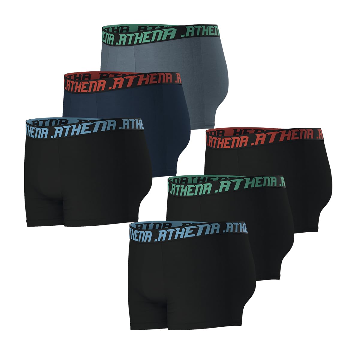 Athena - Lot de 6 Boxers Homme Trio Essentiel