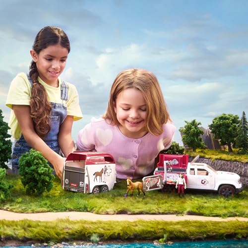 Image of Schleich Horse Club - 90Pc Mobile Vet and Trailer Playset - Kids 5+ | 42704