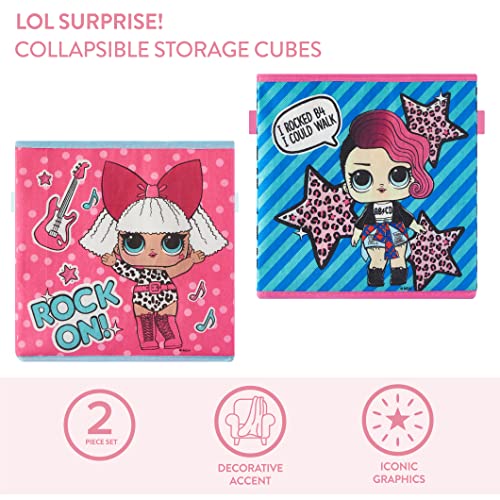Image of LOL Surprise Set of 2 Durable Storage Cubes with Handles