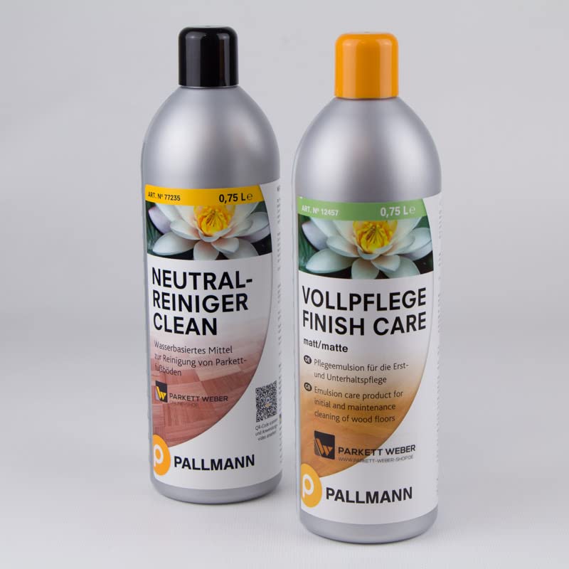 Pallmann Pflegeset für lackierte Böden (matt) - Pallmann Neutralreiniger & Pallmann Vollpflege matt