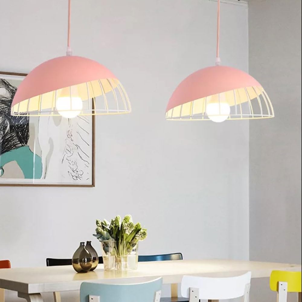 CFWSHJ Żyrandol w nowoczesnym stylu industrialnym, kreatywna, pusta metalowa lampa wisząca, lampa wisząca z pojedynczą głowicą z gwintem E27, dekoracja korytarza w sypialni, jadalni i oprawach
