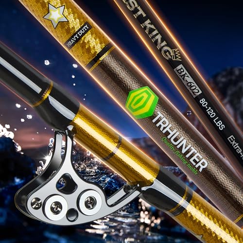 Caña de pescar TRHUNTER BK TROLLING ROD 6 feet para trolling en agua salada miniatura 6