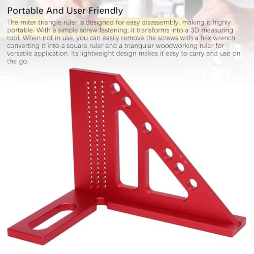Escuadra transportadora para carpintería de aleación de aluminio miniatura 5