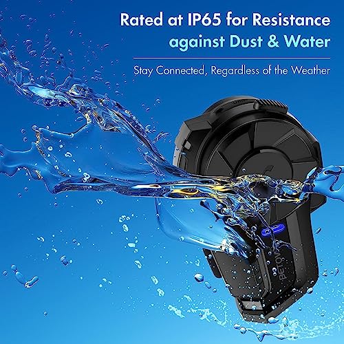 BETOWEY Motorcycle Helmet Bluetooth Headset, B2X Helmet Communication System Motorcycle Bluetooth Intercom with Noise Cancellation, Music Playback - for Dirt Bikes and Motorbikes 2 Pack — view 3