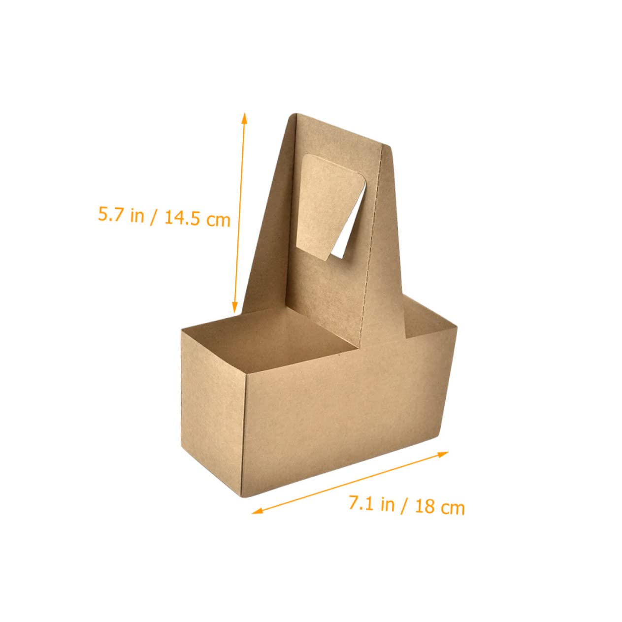 CIYODO 10Pcs Disposable Drink Carrier with Handle Cardboard Cup Holder for Coffee Tea Juice Beverages Convenient Takeout Cup Holder for Easy Transport