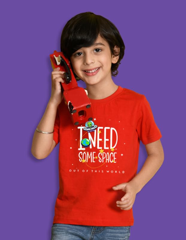 Image of Nusyl Boys Half Sleeves T-Shirt for Kids | Printed Casual Wear | Soft Cotton Blend | Comfortable Regular Fit | 2-16 Years | Multiple Colors & Pack Options