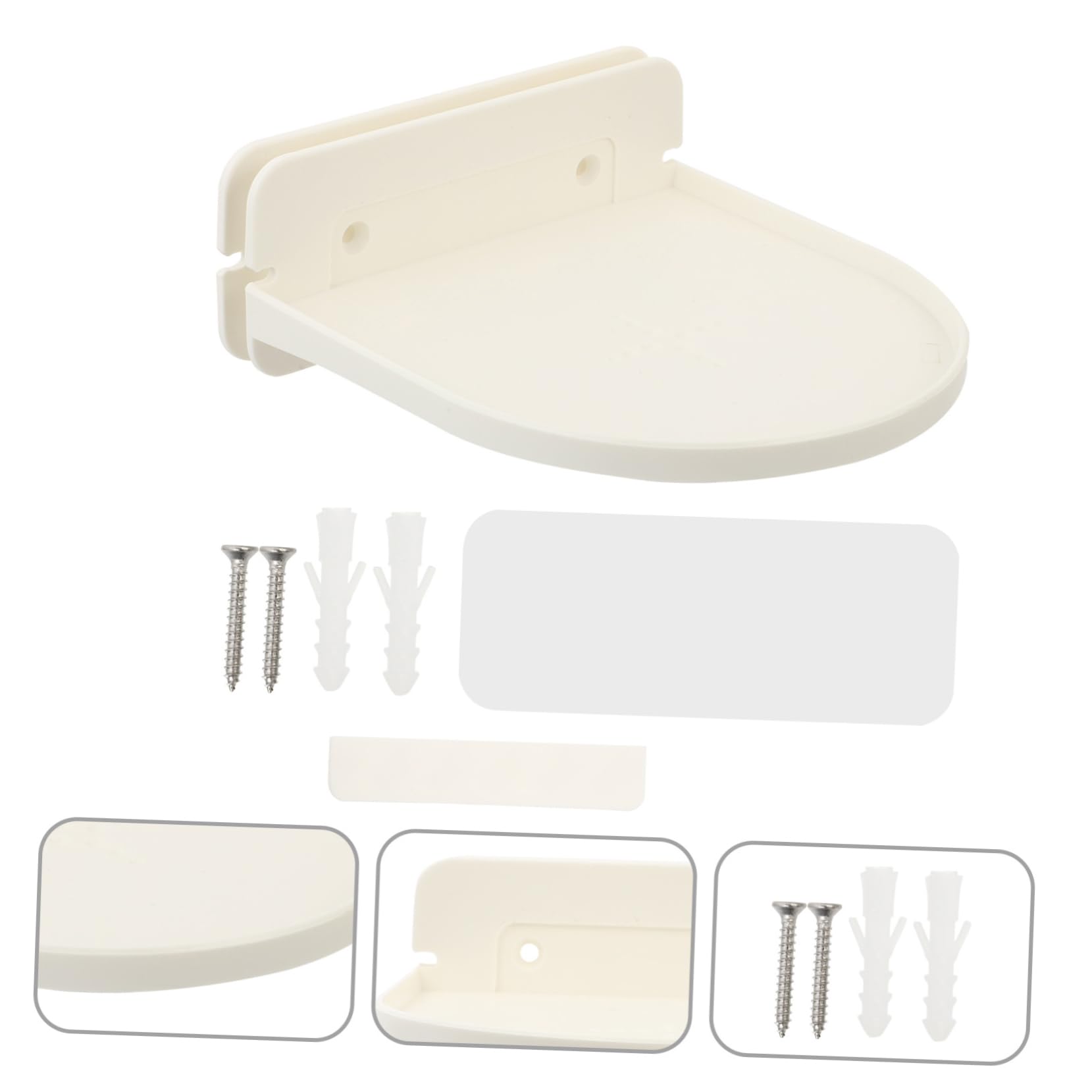 WOONEKY 3 Piezas Soporte Para Altavoz Inteligente Soporte De Almacenamiento De Pared Material Abs Diseño Silencioso Carga Conveniente Configuración Rápida