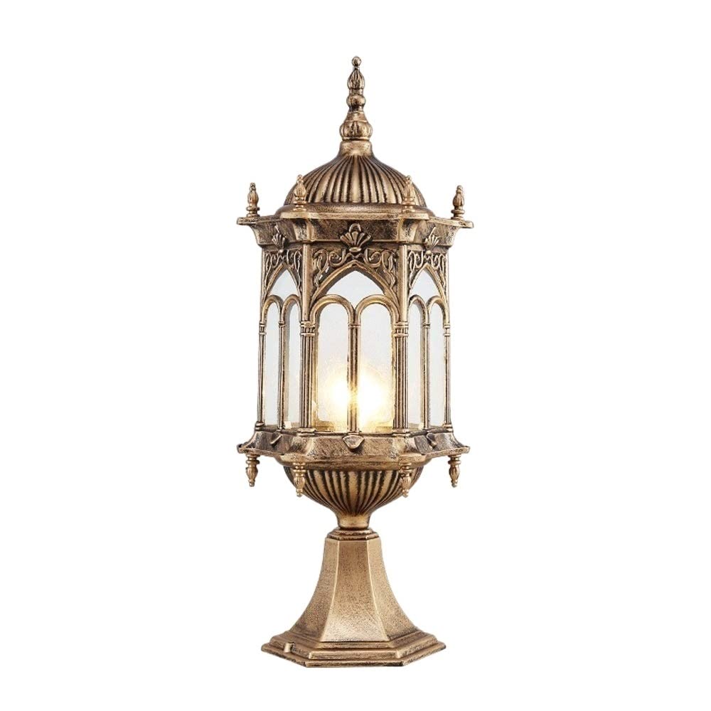 QUSYZD Post Lights Outdoor,Gate Waterproof Door Pathway Courtyard Pillar Lantern Led Decoration Lawn Post Lamp Lighting Fixture Landscape Patio Outdoor Torch Column Light Stadi,Bronze