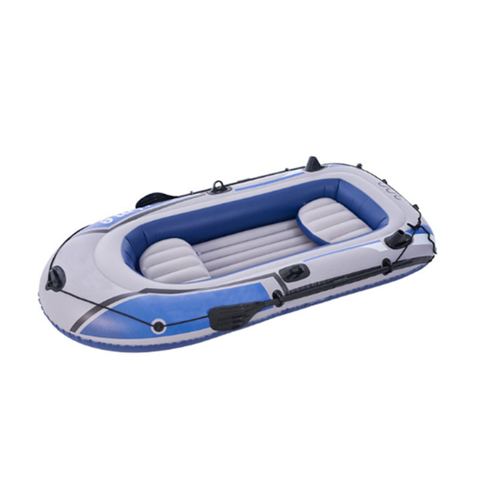 Grande Barca Gonfiabile, Gommone Portatile in PVC Addensato con Pagaia per Pompa d'Aria, Kayak Gonfiabile - Kayak da Pesca Gonfiabile Tandem per 2 Persone,Blu,272x152cm