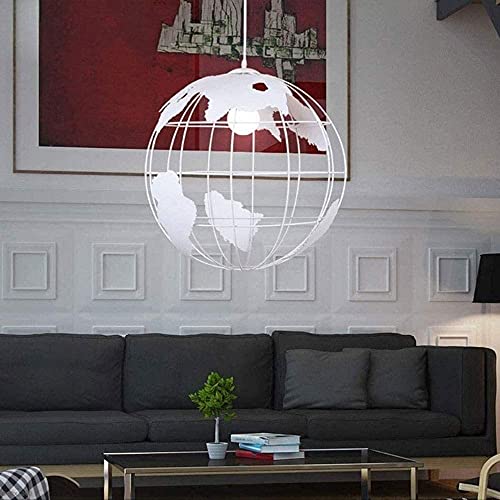 Lámpara colgante E27 de metal blanco con diseño minimalista moderno 3