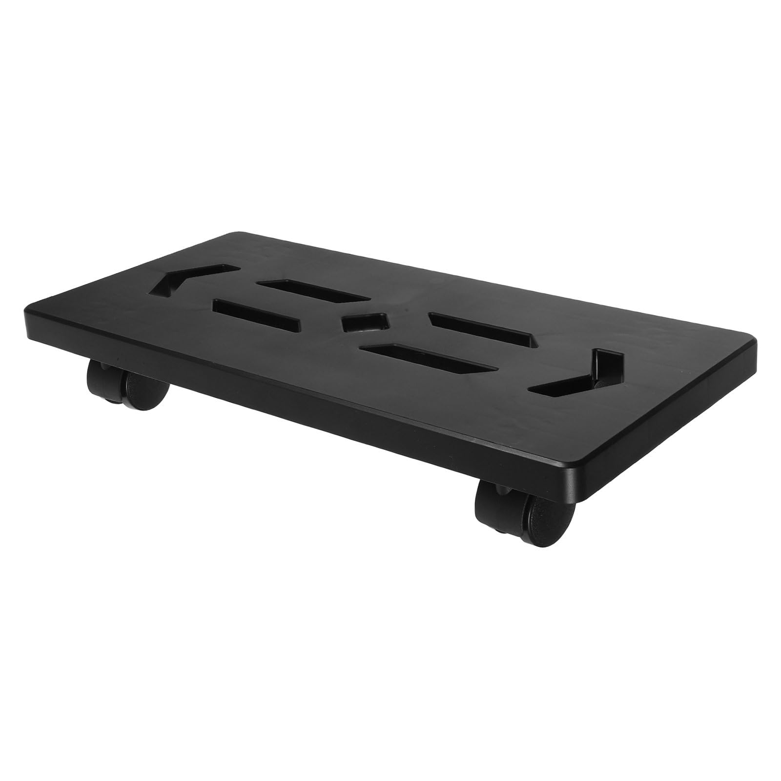 Support pour boîtier d'ordinateur noir BESTonZON avec roues pivotantes et frein en PP