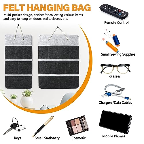 Idota Wand Organizer Hängend Tasche, 2 St. Hängeorganizer Filz Faltbare Hängeorganizer Camping Mehrfächer Aufbewahrung Hängesortierer für Büro Kinderzimmer Wohnmobil zum Schrank/Tür/Wand