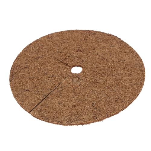 BIUDECO Anneau Paillage Rond Coir Tapis Anti- Respirant pour Arbres et Plantes Pots Protection Jardin avec Drainage Tapis de Contrôle Simple