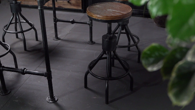 Amazon.com: BOKKOLIK Set of 2 Industrial Bar Stool-Vintage Counter
