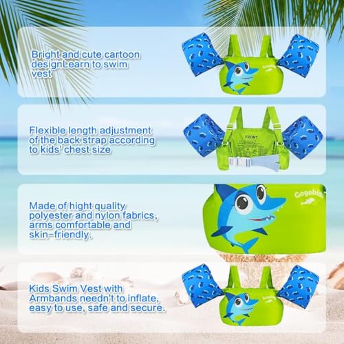 Image of Gogokids Puddle Float Jumper 24-66 Pounds, Toddler Swim Vest Kids Floaties