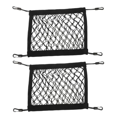 BESPORTBLE 2pcs Nylon Mesh Surfboard Storage Bag Elastic Expandable Kayak Deck Carrying Pouch Capacity Portable Design for Paddleboard Sundries Organization