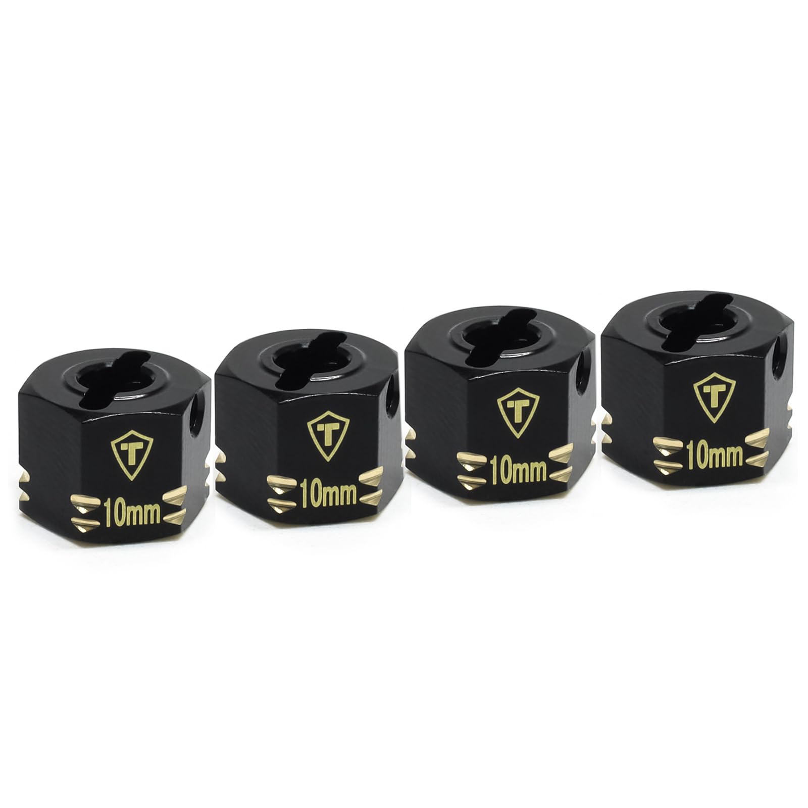 Treal Brass Hex Extended Wheels Hubs Adaptors 12 * 10mm (4) pcs for Axial Capra SCX10 III