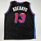 Facsimile Autographed Bam Adebayo Miami Black Vice City Reprint Laser Auto Basketball Jersey Size Men's XL