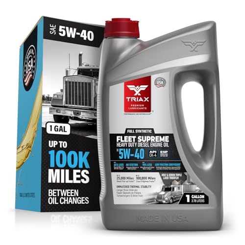 Triax Fleet Supreme ESP 5W-40 API CK-4 Full Synthetic Heavy Duty Diesel Engine Oil | Moly Boron Friction Modified | Extended Drain (1 Gallon)