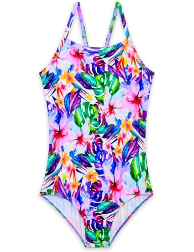 Bundle of Girls Swimsuits One Piece Sleeveless Bathing Suit Breathable Swimwear for Kids Child Beach with Sun Protection4